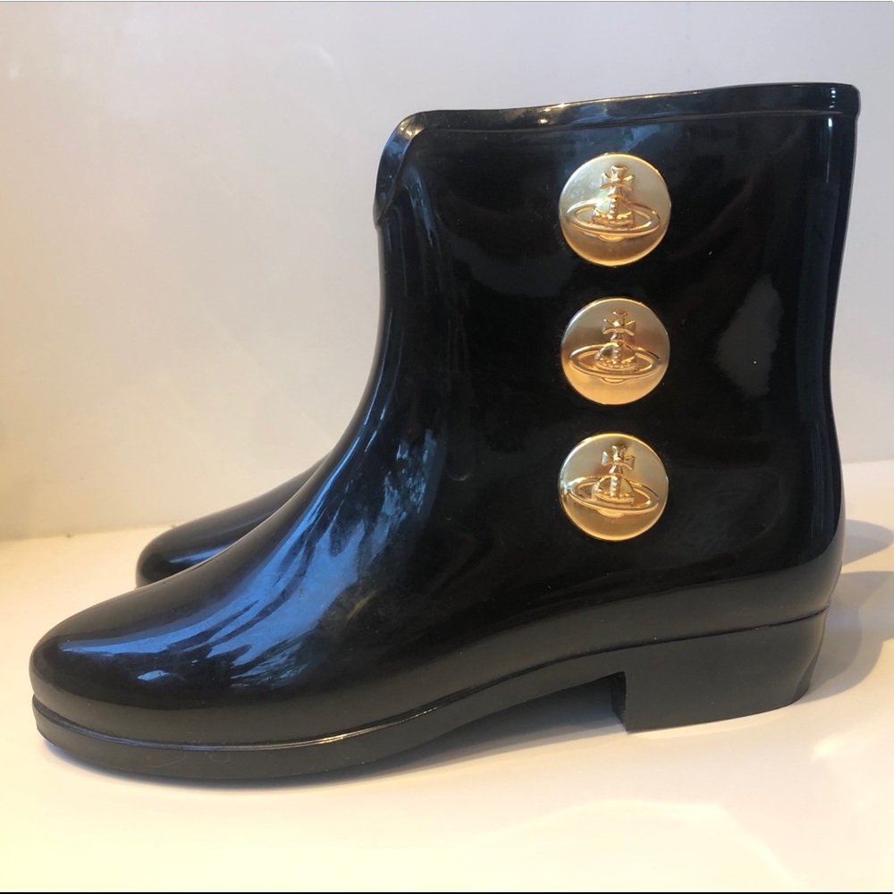 Women’s rubber ankle boots (navy)
